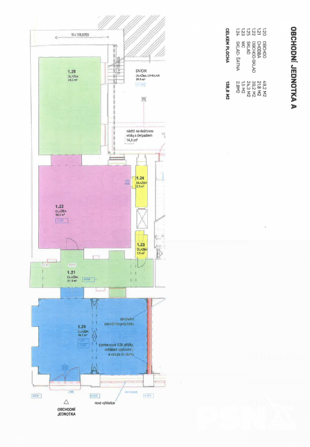 Pronájem obchodního prostoru 139 m² Seifertova 27 Praha 3